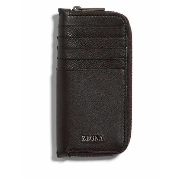 ゼニア メンズ 金入れ 付属物 Secondskin wallet Brown