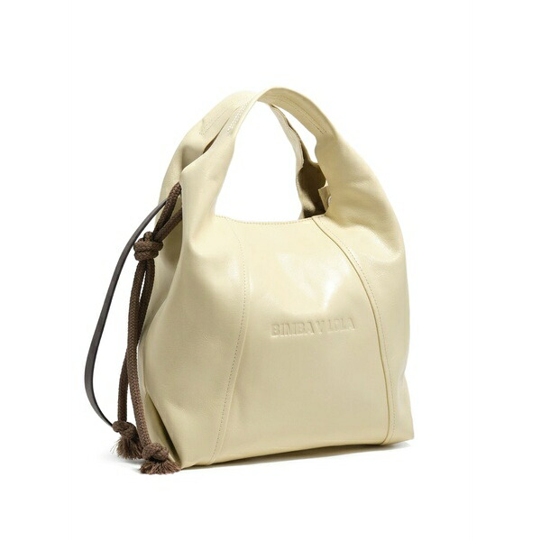 ビンバ イ ローラ レディース ショルダーバッグ 御徒面子 Embossed tie shoulder bag Neutrals