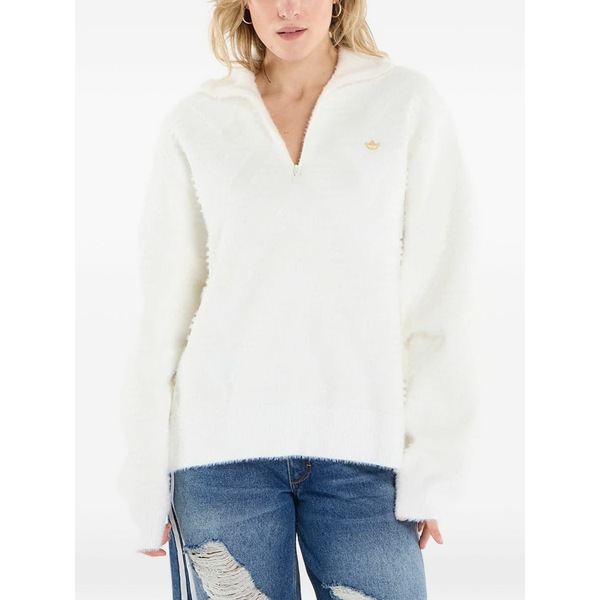 アディダス レディース スポーツシャツ トップス Knit hz polo top White