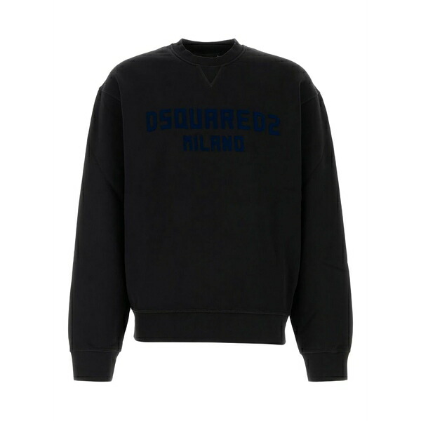 ディースクエアード メンズ パーカー・スウェットシャツ アウター Logo-printed sweatshirt Black メンズファッション-パーカー