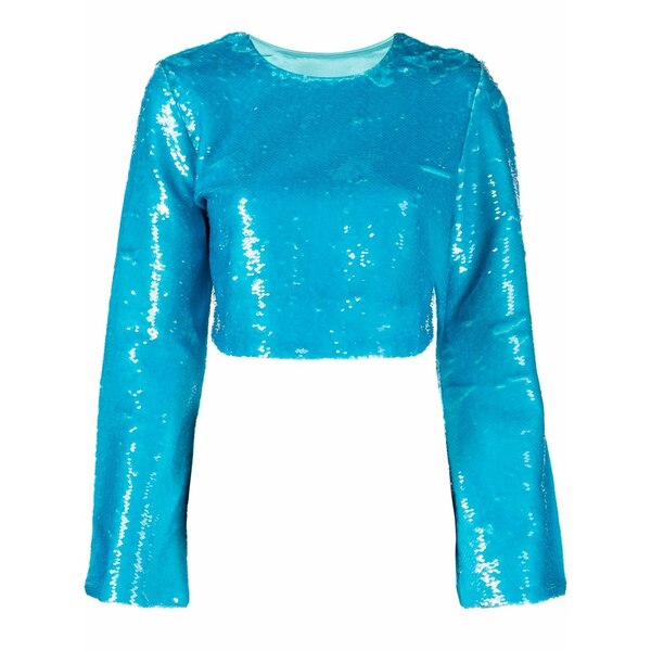 ガニー レディース プルオーバー トップス Sequin-embellished crop top Blue