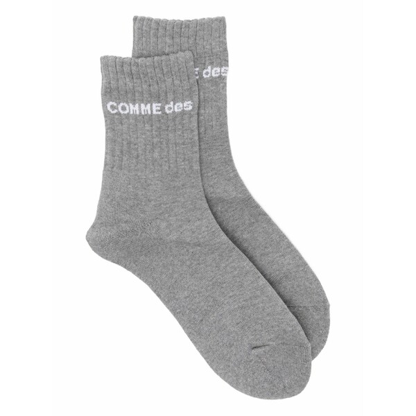 コムデギャルソン メンズ ソックス アンダー御召しもの Logo-detail socks Grey