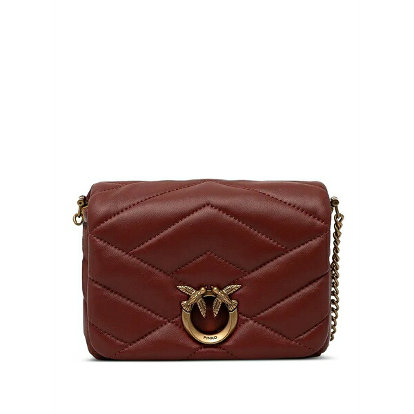 ピンコ レディース ショルダーバッグ 御徒面子 Love one cross body bag Red