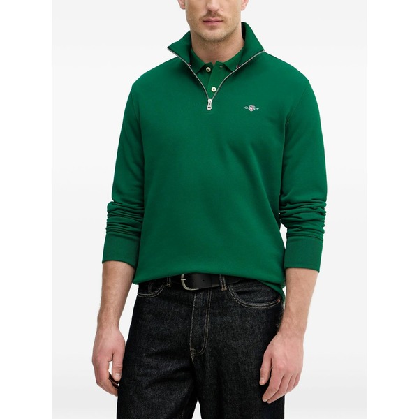 ガント メンズ パーカー・スウェットシャツ アウター Zip sweatshirt Green
