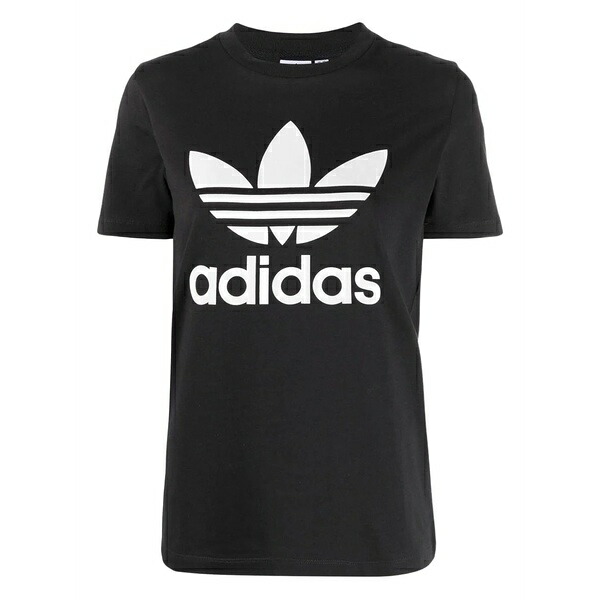 アディダス レディース Tシャツ トップス Originals trefoil tee wmns \"black\" Black