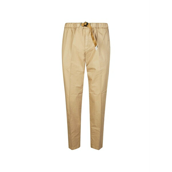 白いこと砂子 メンズ 心地よいズボン下 ボトムス Belt trousers Neutrals ズボン・パンツ-メンズファッション