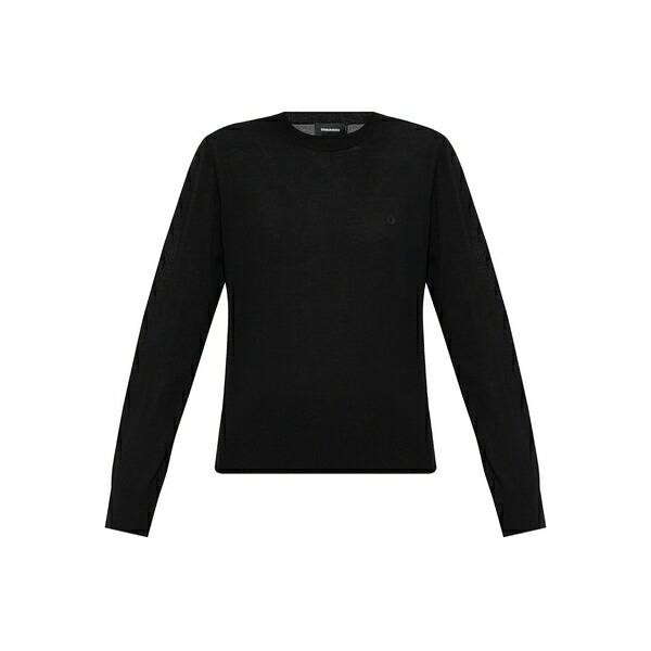 ディースクエアード レディース プルオーバー トップス Long-sleeve knit top Black