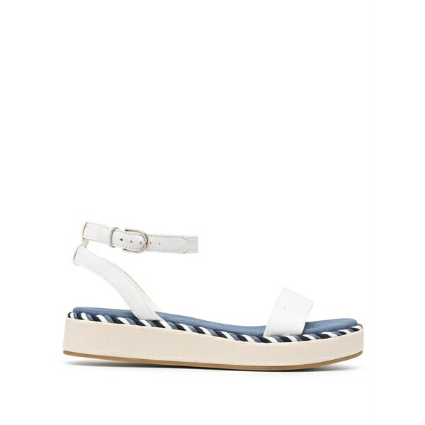 トミー ヒルフィガー レディース サンダル シューズ Embroidered-logo platform sandals White