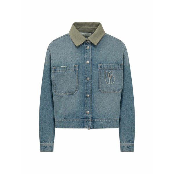 バッシュ レディース ジャケット&ブルゾン アウター Vigilio collar pocket jacket Blue|asty