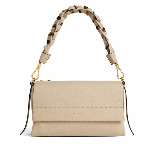 コチネレ レディース ショルダーバッグ 御徒面子 Small boheme braided-handle shoulder bag Neutrals
