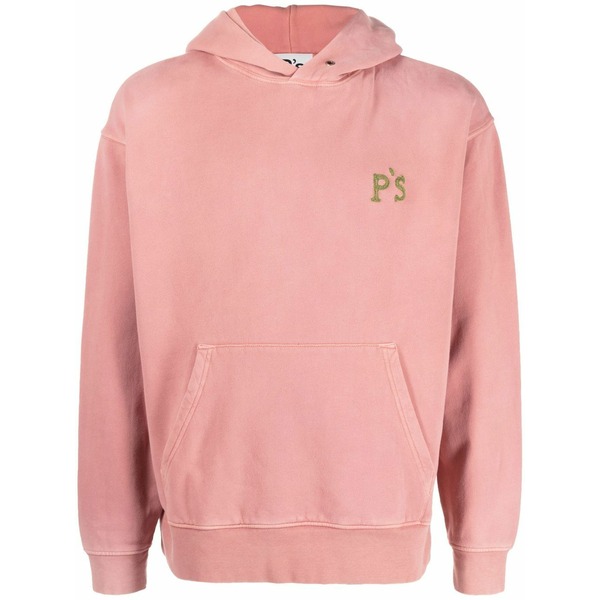 プレジデンツ メンズ パーカー・スウェットシャツ アウター Embroidered-logo cotton hoody Pink|asty
