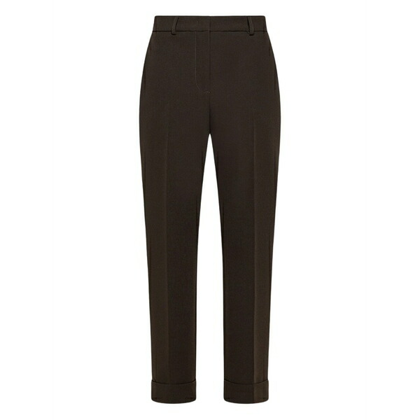 セブンティ レディース 心地よいズボン下 ボトムス Back welt pocket trousers Brown パンツ-レディースファッション-ボトムス