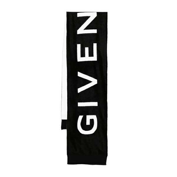 ジバンシー メンズ 消音装置・袈裟・えり巻き 添え物 Logo-print scarf Black