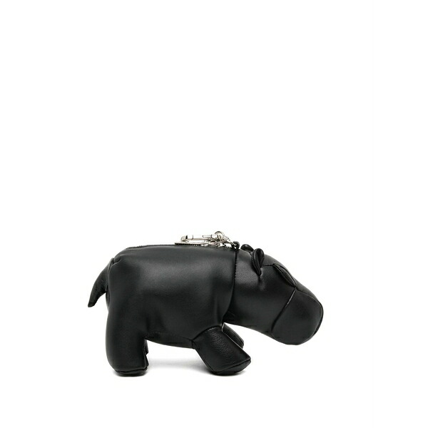 ミハラヤスヒロ メンズ ショルダーバッグ 御徒面子 Hippo pendant messenger bag Black