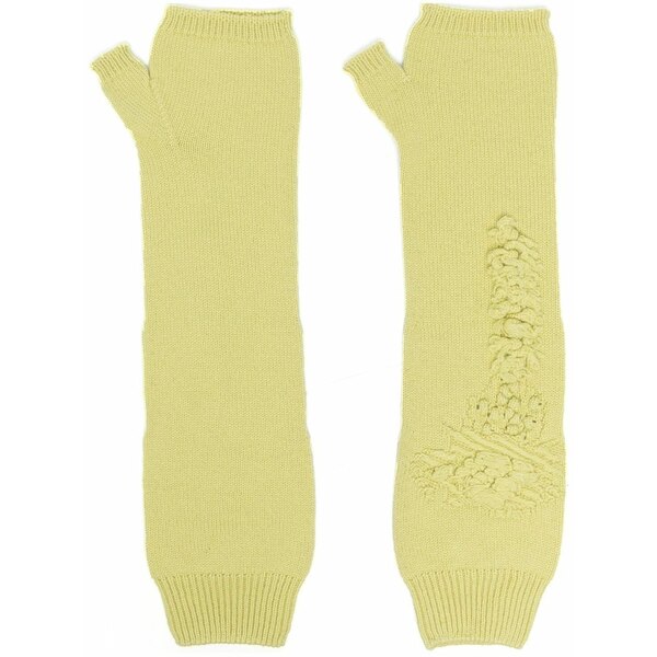バリー メンズ グローブ 付属物 Cashmere fingerless mittens Green