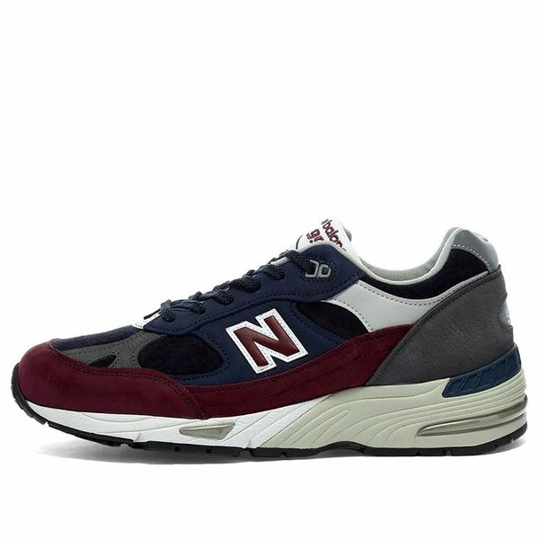 New Balance ニュー平衡にする メンズ スニーカー  【New Balance 991 Made インチ England \u0027Navy Burgundy\u0027 M991RKB】  大きさ US_7.5(25.5糎)