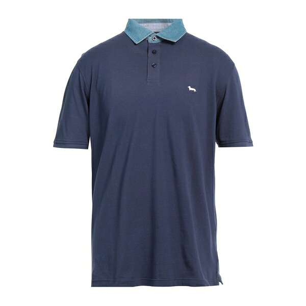 【貨物輸送無料】 ハーモント \u0026 知恵袋 メンズ ティーシャツ トップス Polo shirts Blue メンズファッション-Tシャツ・カットソー-トップス