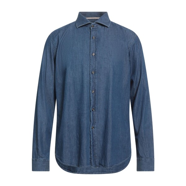 【貨物輸送無料】 アレッサンドロ ラムラ メンズ プルオーバー トップス Denim shirts Blue