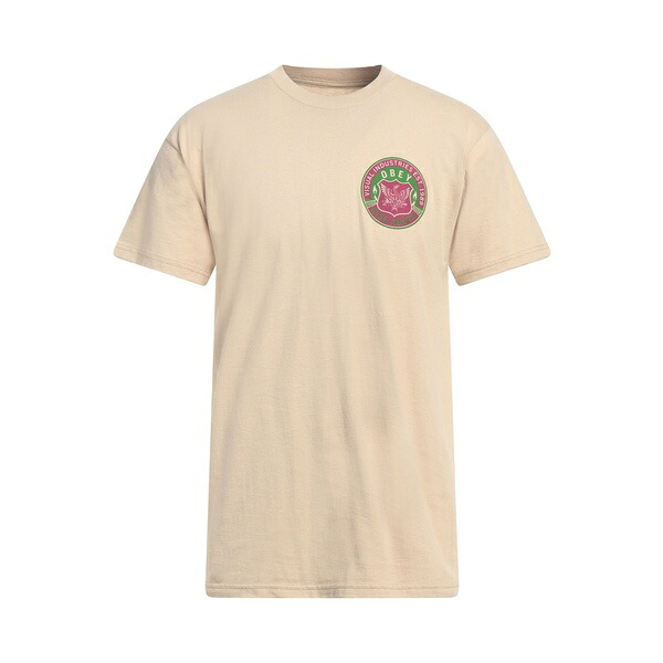 【送料無料】 オベイ メンズ Tシャツ トップス T-shirts Beige