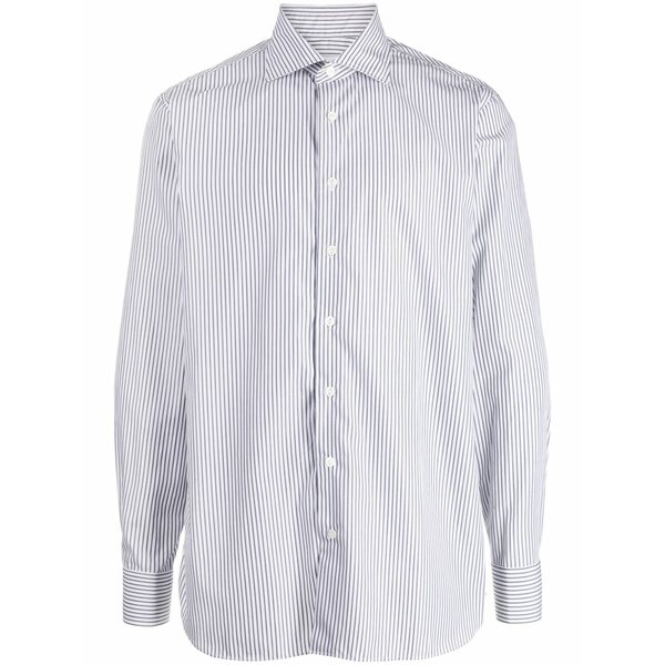 ラルディーニ メンズ プルオーバー トップス Striped cotton shirt White