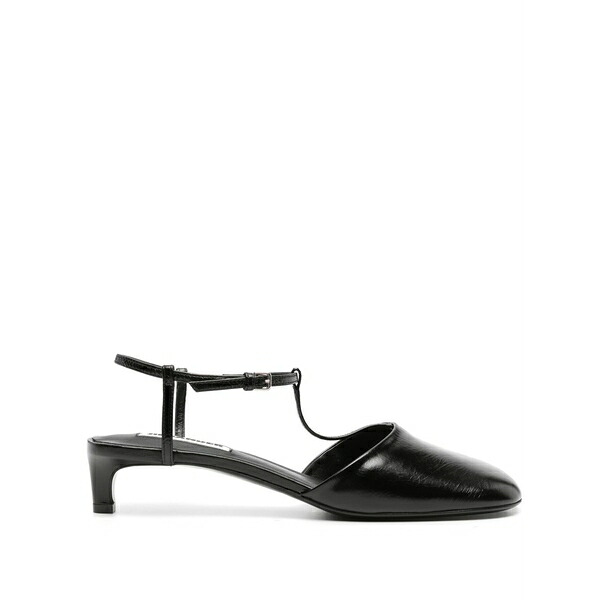 ジル・サンダー レディース パンプス シューズ T-bar leather pumps Black｜asty 108,900円