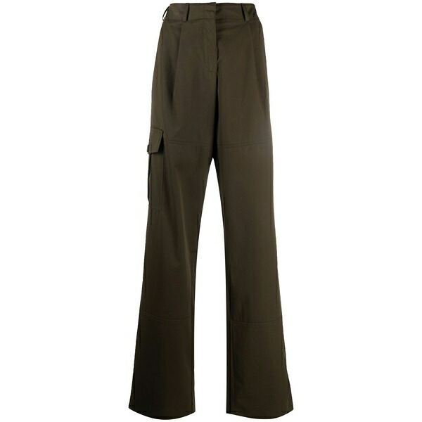 ニナリッチ レディース 心地好いズボン下 ボトムス Wide-leg cargo trousers Green