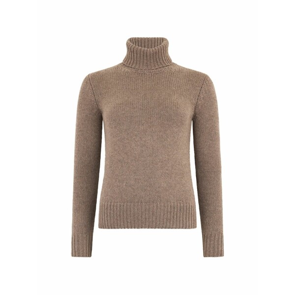 ムーレー レディース 編み物\u0026スウェーター アウター Ribbed-knit turtleneck sweater Neutrals