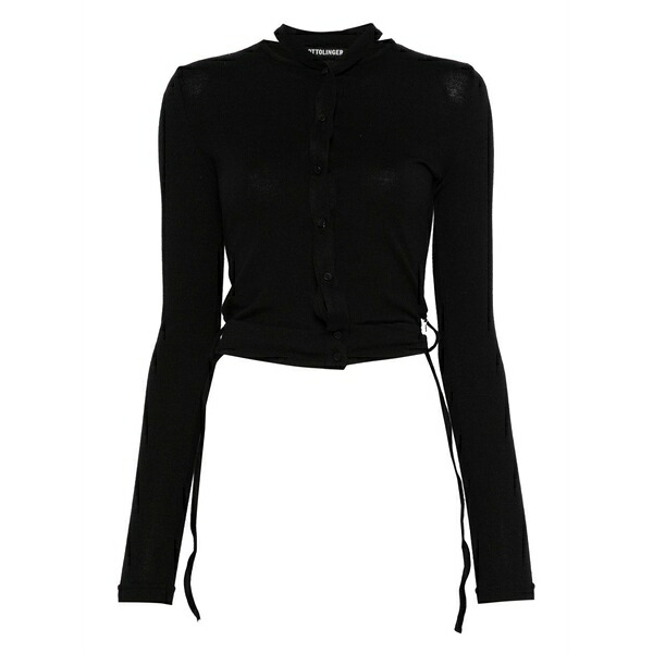 オットリンガー レディース ジレー アウター Double-closure knit cardigan Black