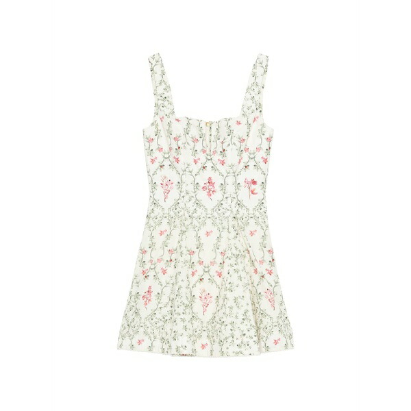 アグア バイ アグアベンディータ レディース ワンピース トップス Floral-print mini dress Neutrals｜asty