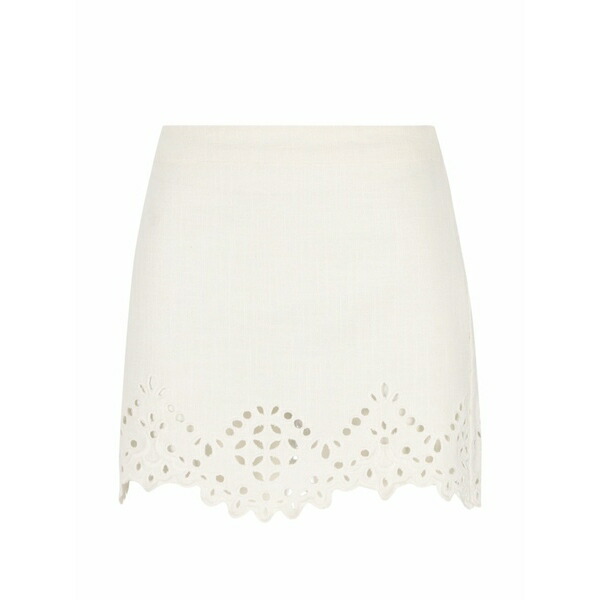 イザベル マラン レディース スカート ボトムス Eyelet-detail mini skirt White