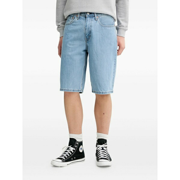 リーバイス メンズ カジュアルパンツ ボトムス 469??? logo-patch pocket denim shorts Blue|asty