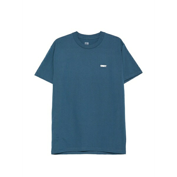 オベイ メンズ プルオーバー トップス Logo t-shirt Blue