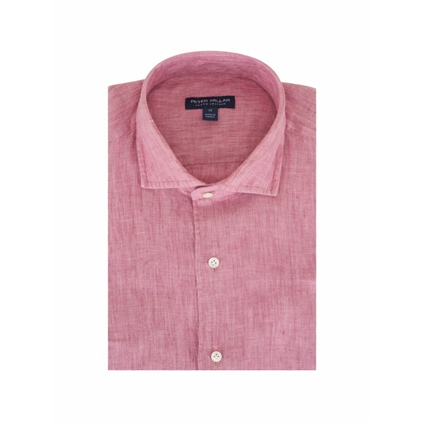 ピーター・鏡鑑 メンズ プルオーバー トップス Button-down woven shirt Pink