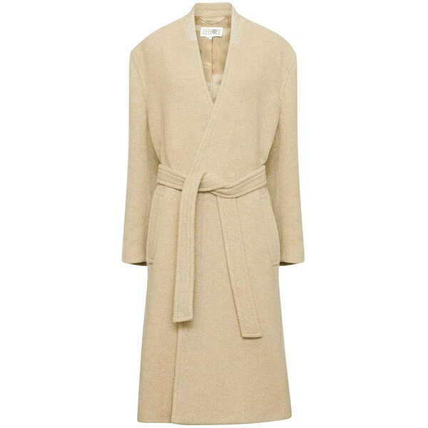 マルタンマルジェラ レディース 厚地の外套 アウター Oversized pile coat Neutrals