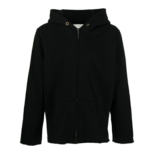 レスティエン メンズ パーカー・スウェットシャツ アウター Front zip-fastening hoodie Black