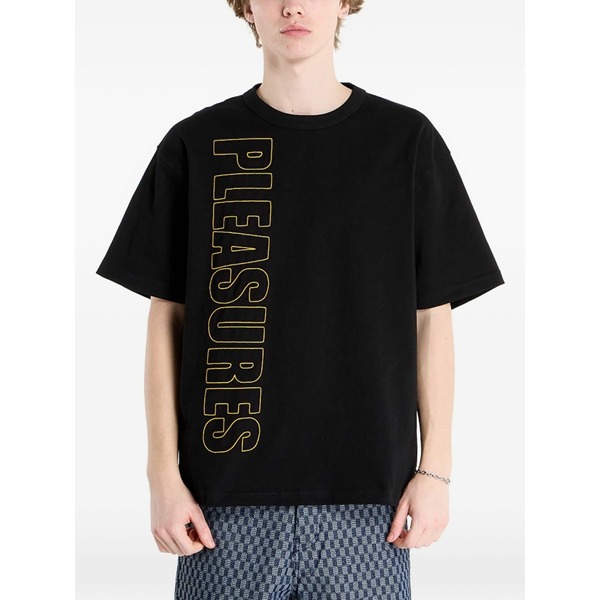 プレジャーズ メンズ ティーシャツ トップス Outline heavyweight t-shirt Black