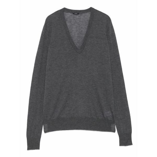 ジョセフ レディース 編み物\u0026プルオーバー アウター V-neck wool sweater  Grey