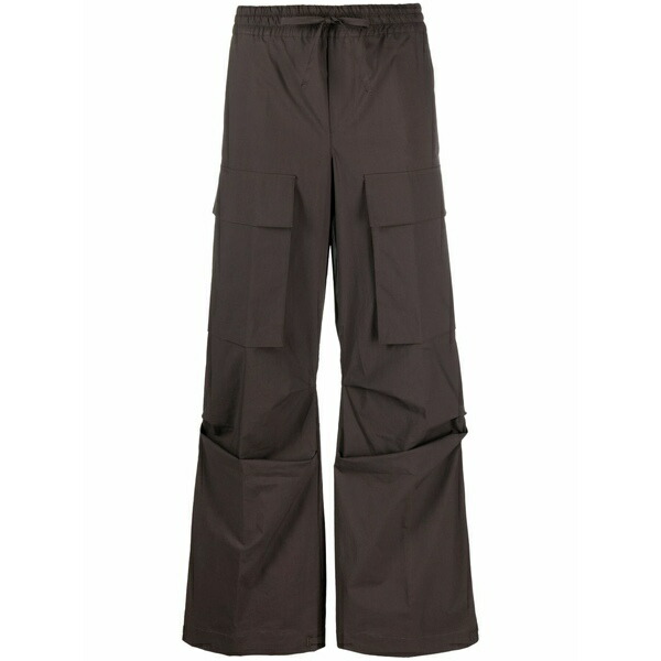 パロッシュ レディース 心地好いズボン下 ボトムス Straight-leg cargo trousers Brown