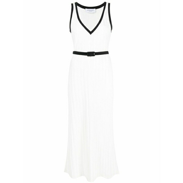 ビクターアンドロルフ レディース 衣裳 トップス Contrasting-trim ribbed-knit dress White