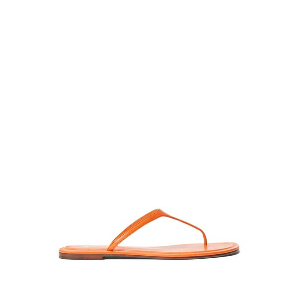 ラルフローレン レディース サンダル シューズ Debossed leather thong sandals Orange