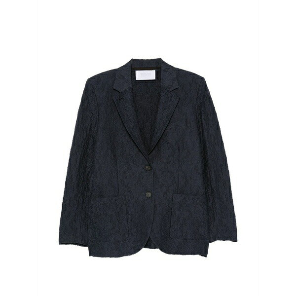 ハリスワーフロンドン レディース 上衣＆上衣 アウター Single-breasted textured cotton blazer  Blue
