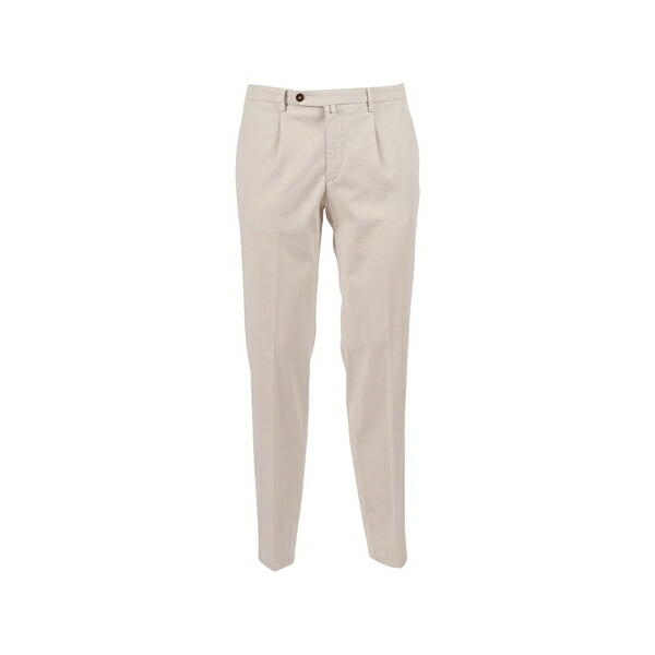 ブリリア 1949 メンズ カジュアルパンツ ボトムス Pleated twill trousers Neutrals｜asty