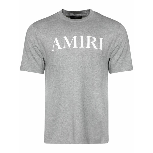 アミリ メンズ プルオーバー トップス Core logo-print cotton t-shirt Grey
