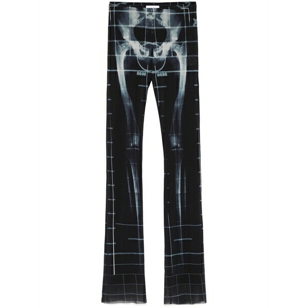 ジャン極点 ゴルチエ レディース 心地よいズボン下 ボトムス Squeletor flared trousers  Black