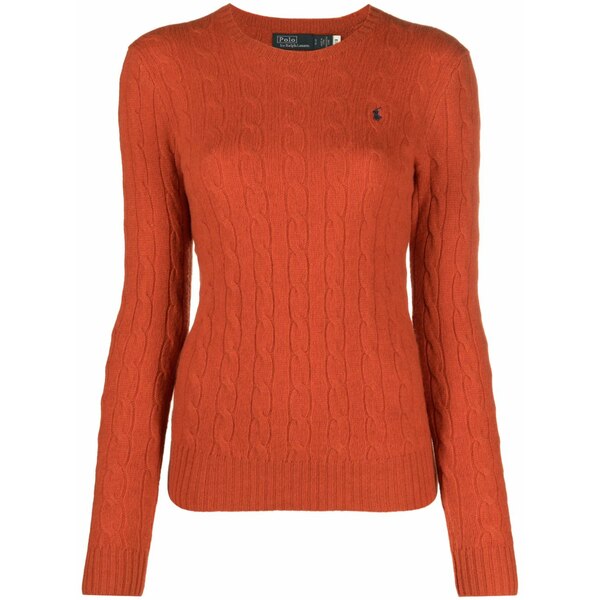 ラルフローレン レディース 編み物\u0026プルオーバー アウター Polo pony cable-knit jumper Red