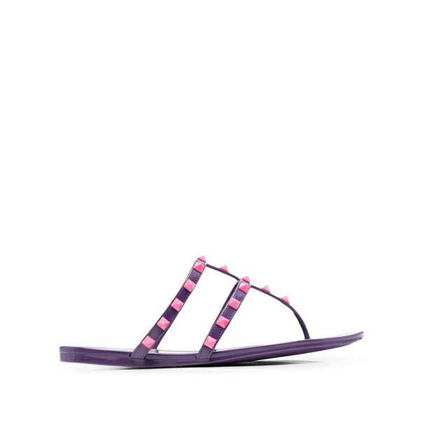 ヴァレンティノ ガラヴァーニ レディース サンダル シューズ Rockstud flat sandals Purple