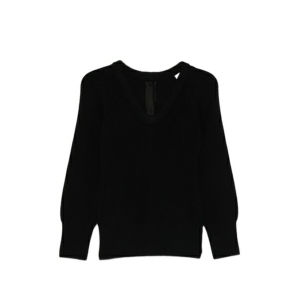 カルヴェン レディース 編み物\u0026スウェーター アウター V-neck sweater  Black