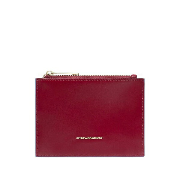 ピークアドロ  メンズ 紙入れ 付属品 Leather coin wallet Red