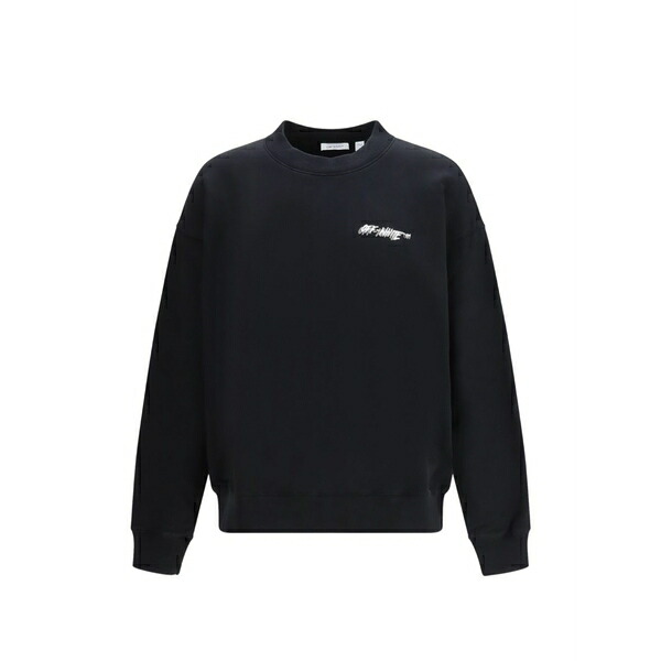 象牙色 メンズ パーカー・スウェットシャツ アウター Logo crew-neck sweatshirt Black
