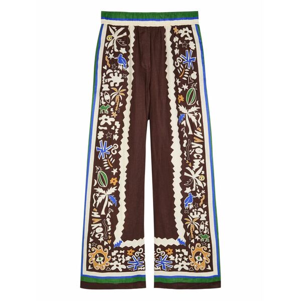 アレメ レディース 心地よいズボン下 ボトムス Maroc printed trousers Brown